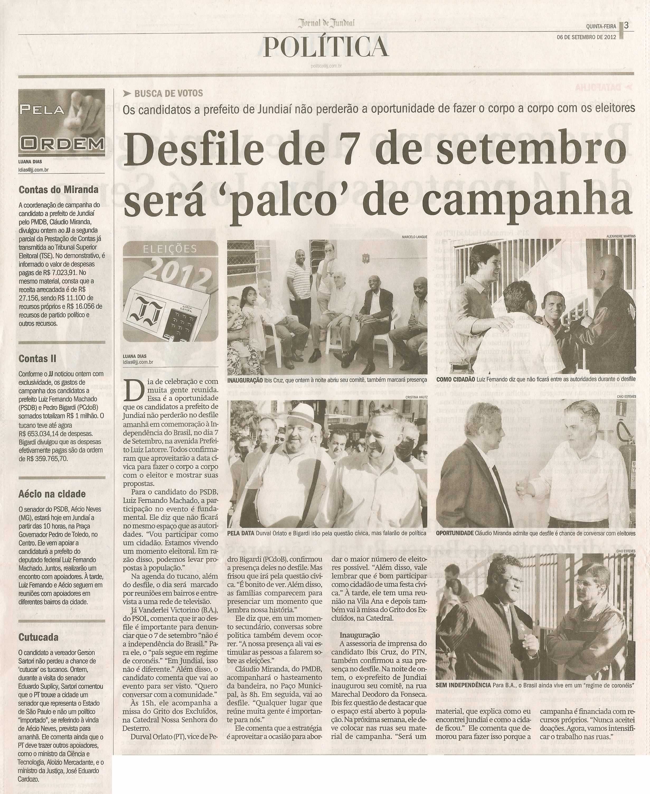 Jornal de Jundiaí - 06/09/2012
