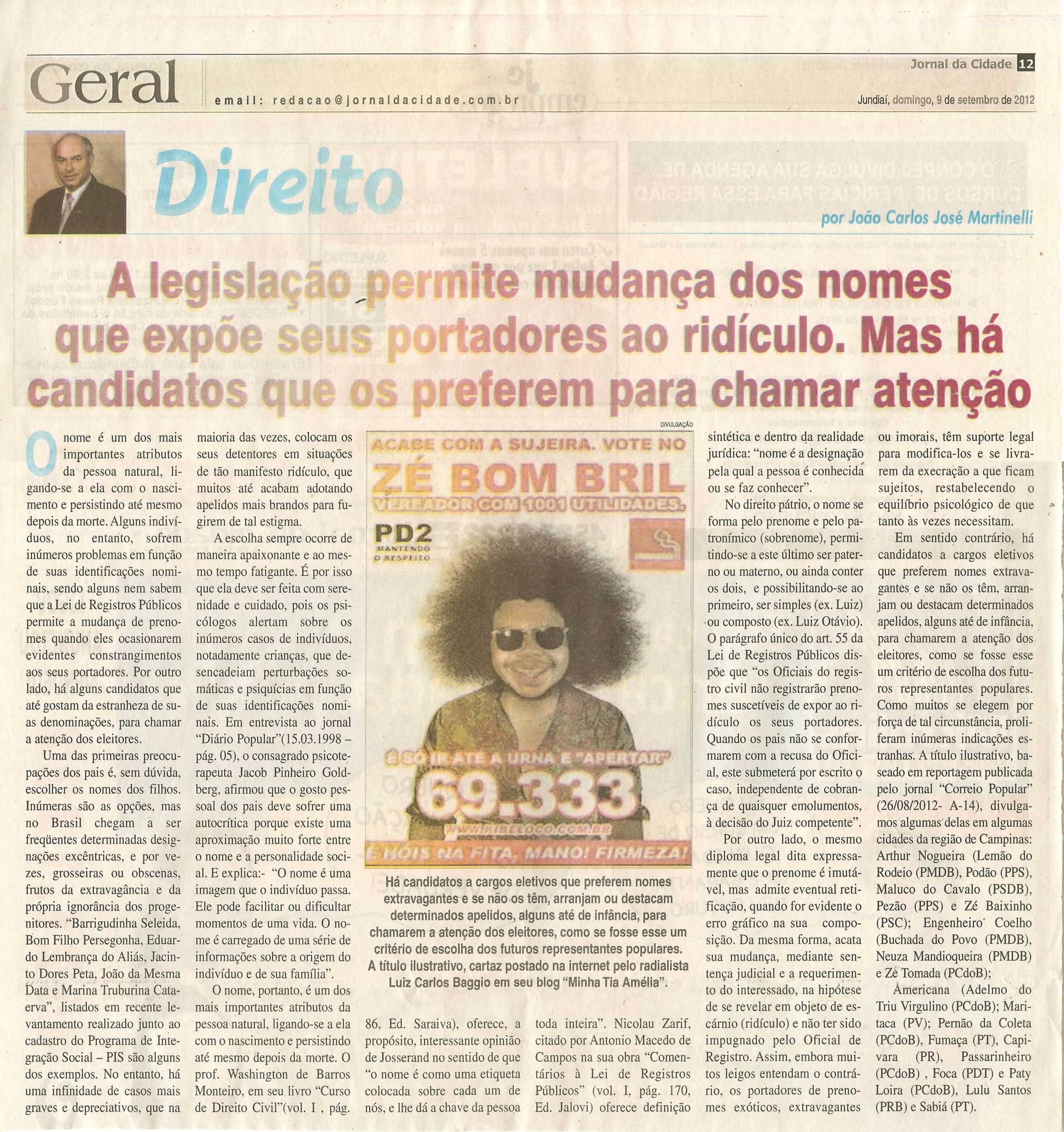 Jornal da Cidade - 09/09/2012