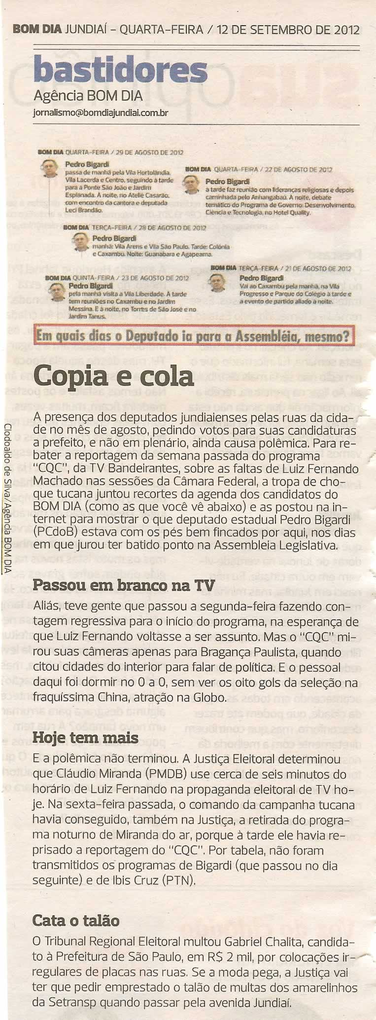 Bom Dia Jundiaí - 12/09/2012