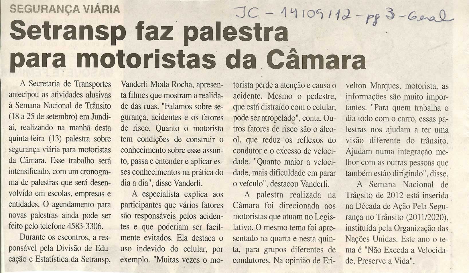 Jornal da Cidade - 14/09/2012