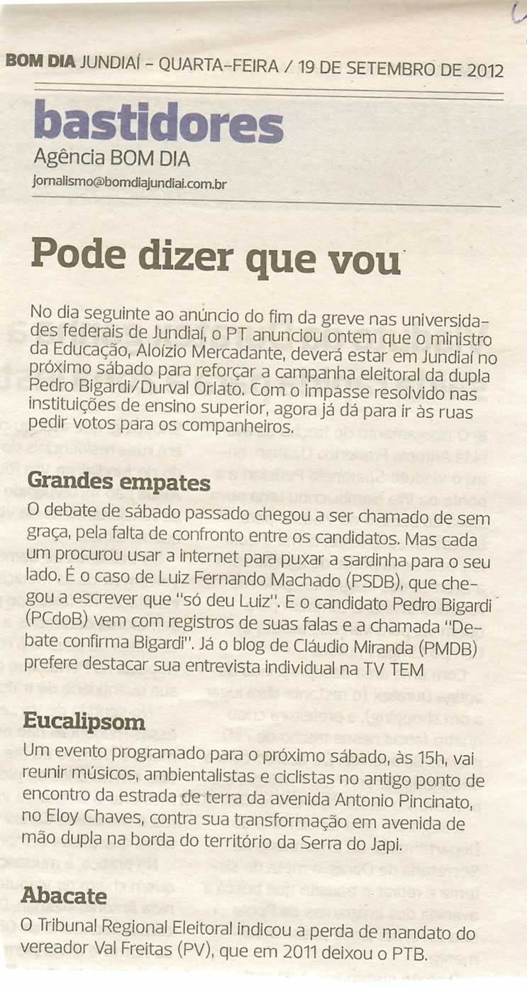 Bom Dia Jundiaí - 19/09/2012