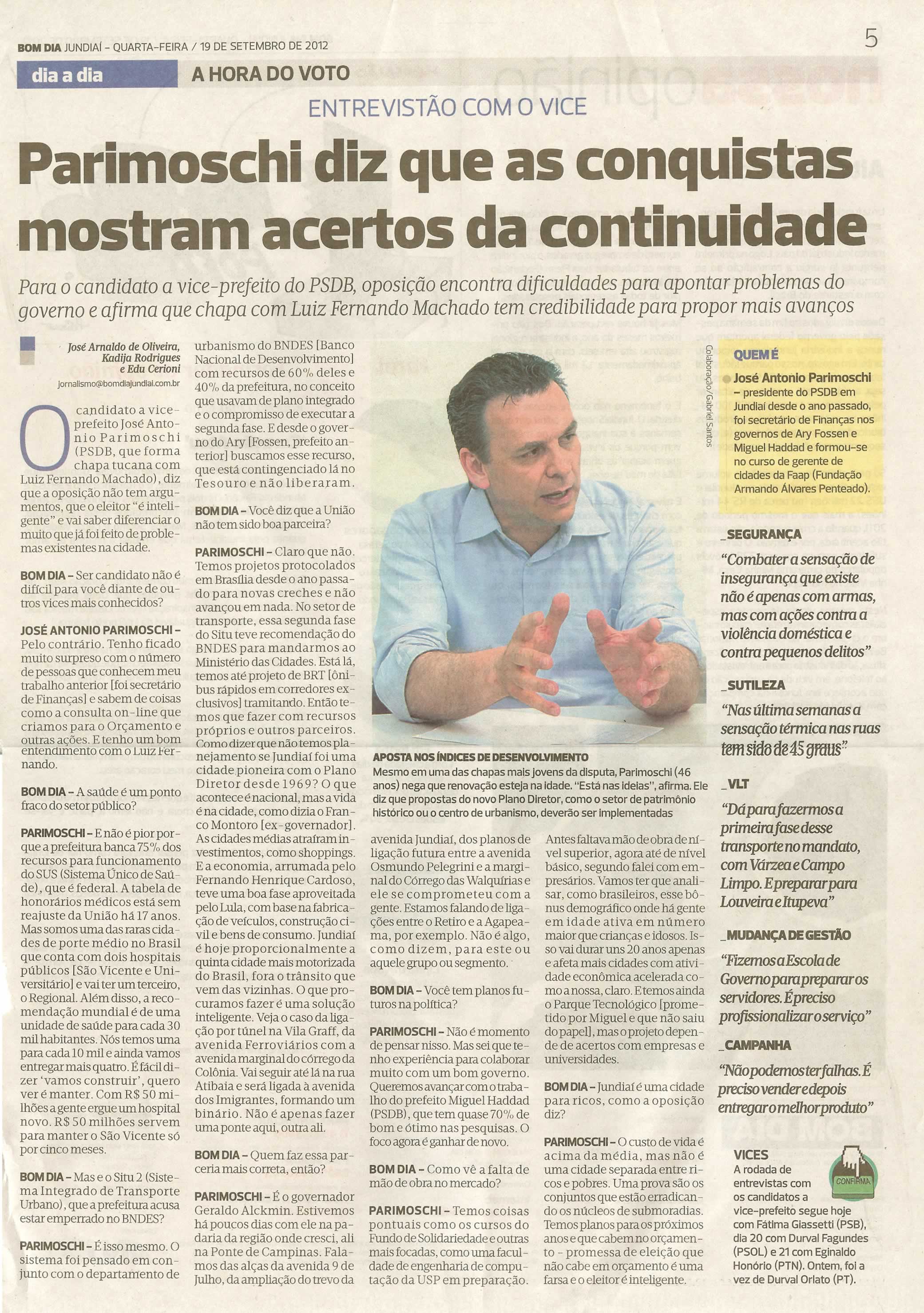 Bom Dia Jundiaí - 19/09/2012