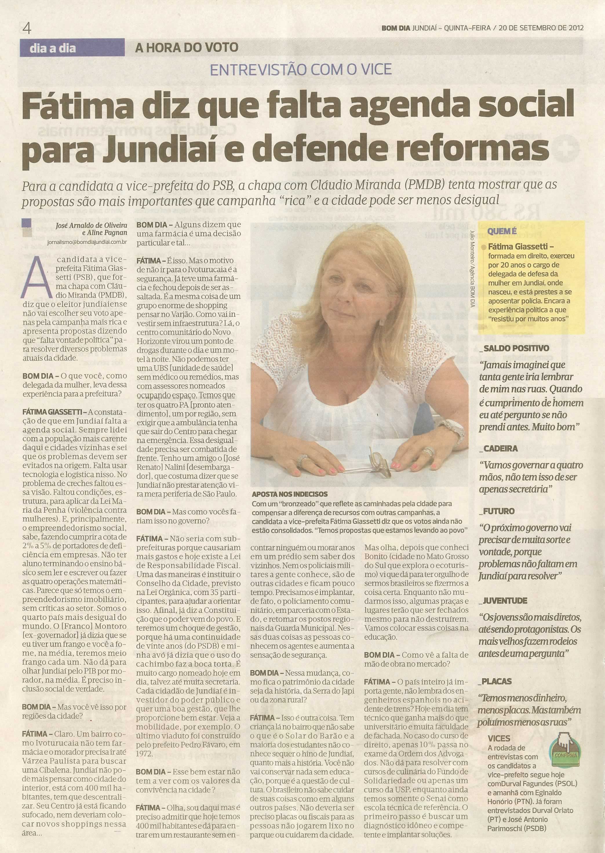Bom Dia Jundiaí - 20/09/2012