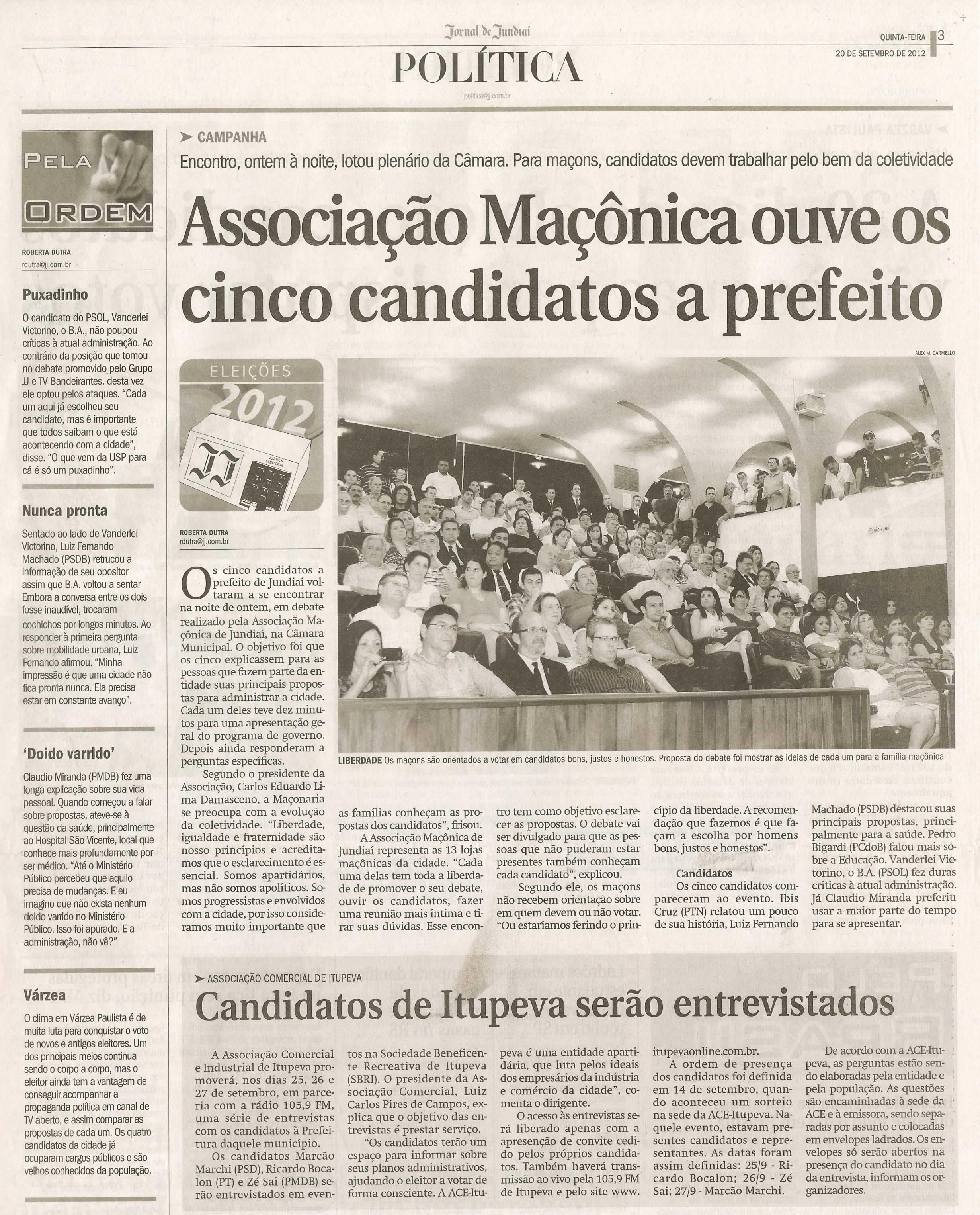 Jornal de Jundiaí - 20/09/2012