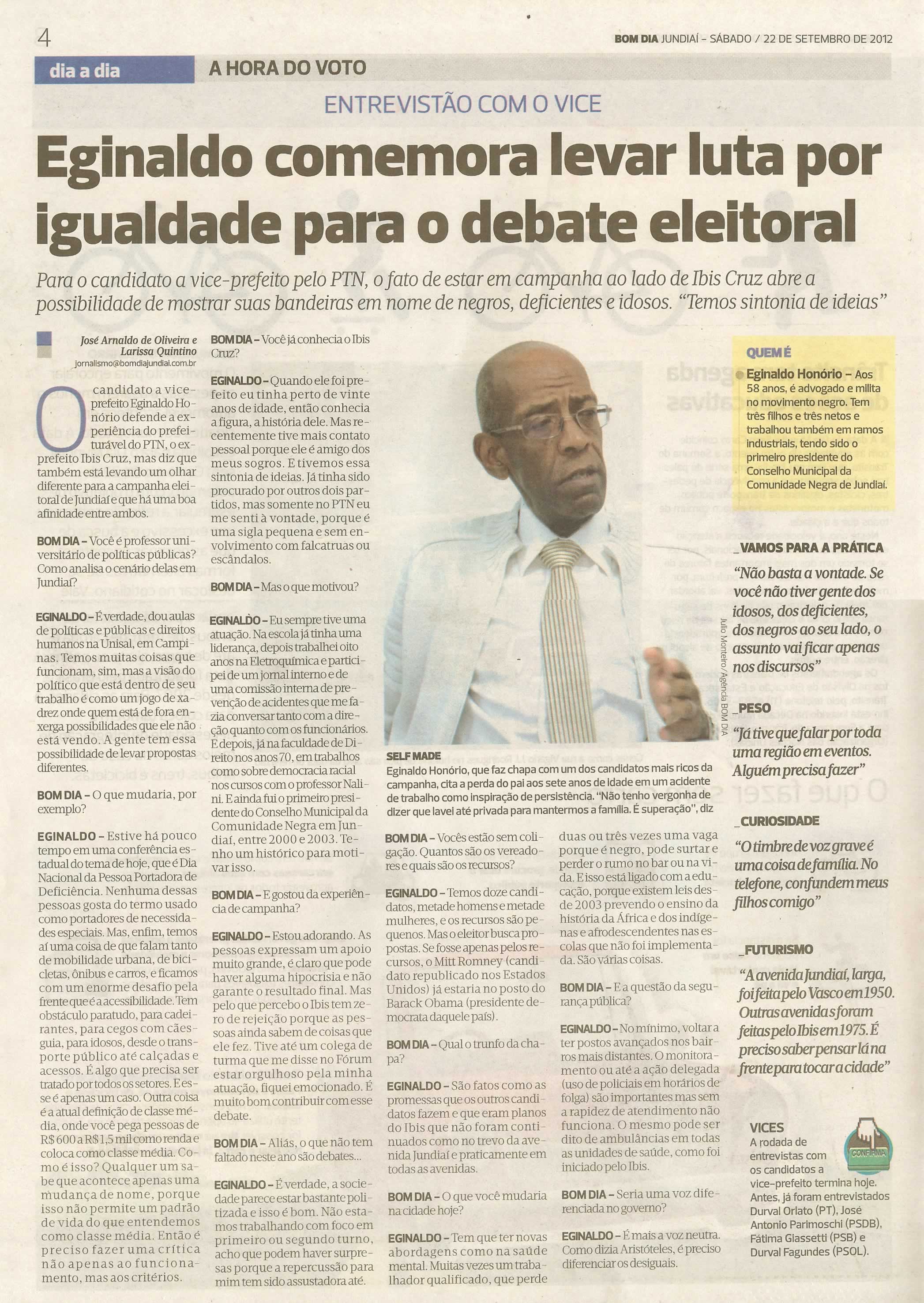 Bom Dia Jundiaí - 22/09/2012