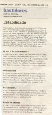 Bom Dia Jundiaí - 26/09/2012