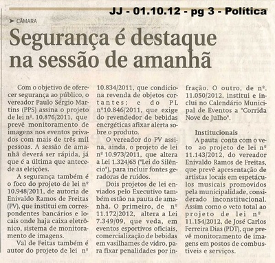 Jornal de Jundiaí - 01/10/2012