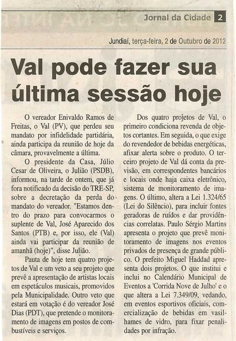 Jornal da Cidade - 02/10/2012