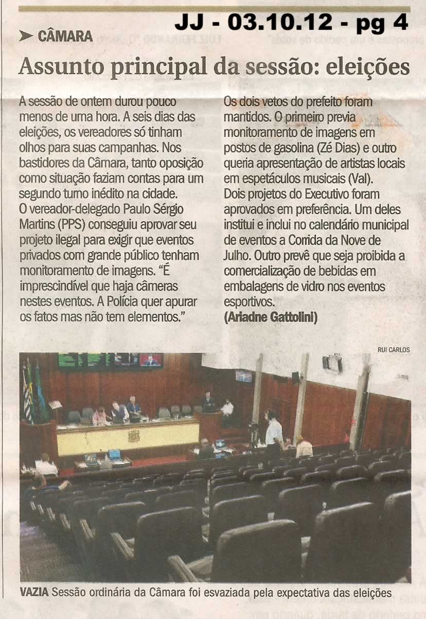 Jornal de Jundiaí - 03/10/2012