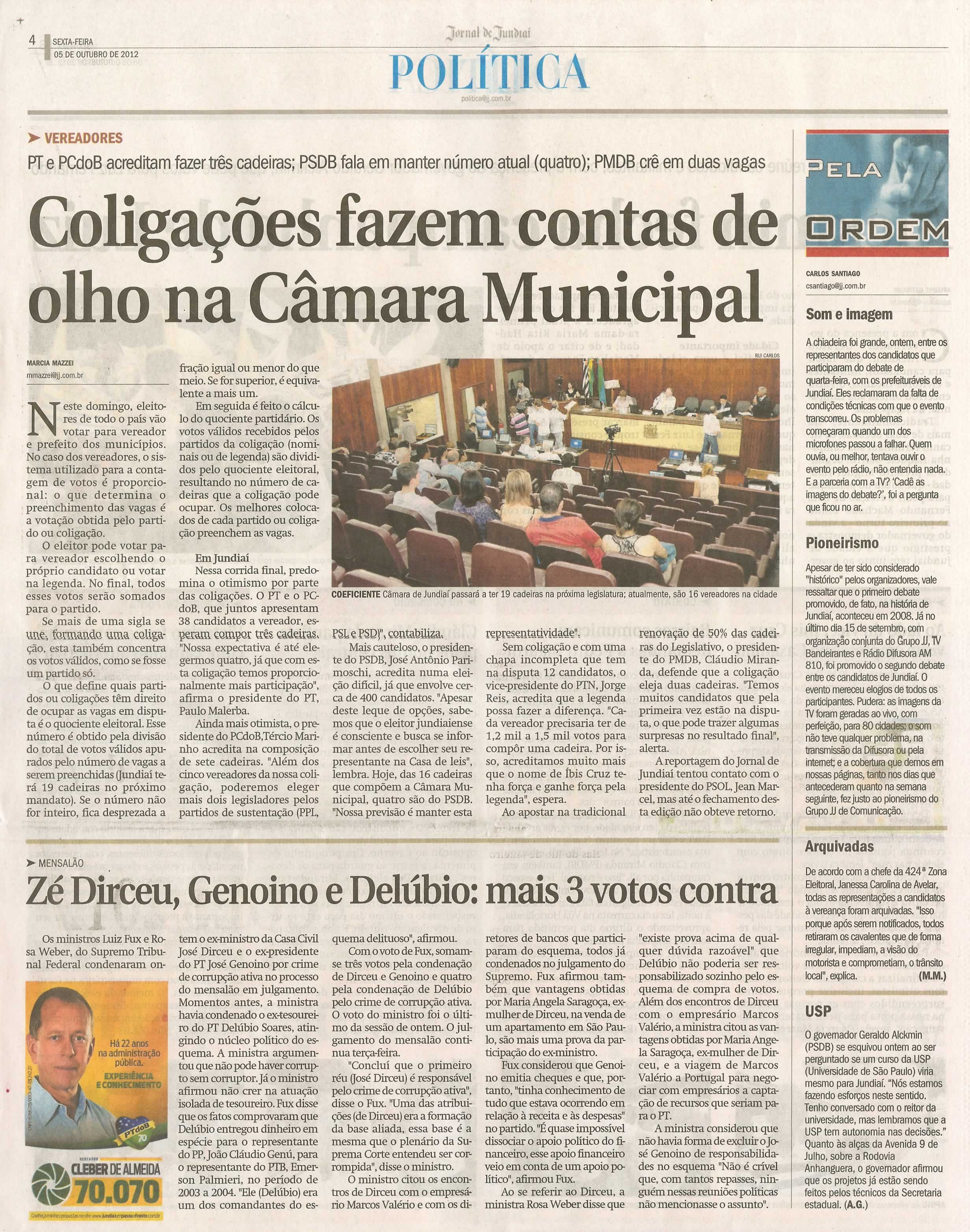 Jornal de Jundiaí - 05/10/2012