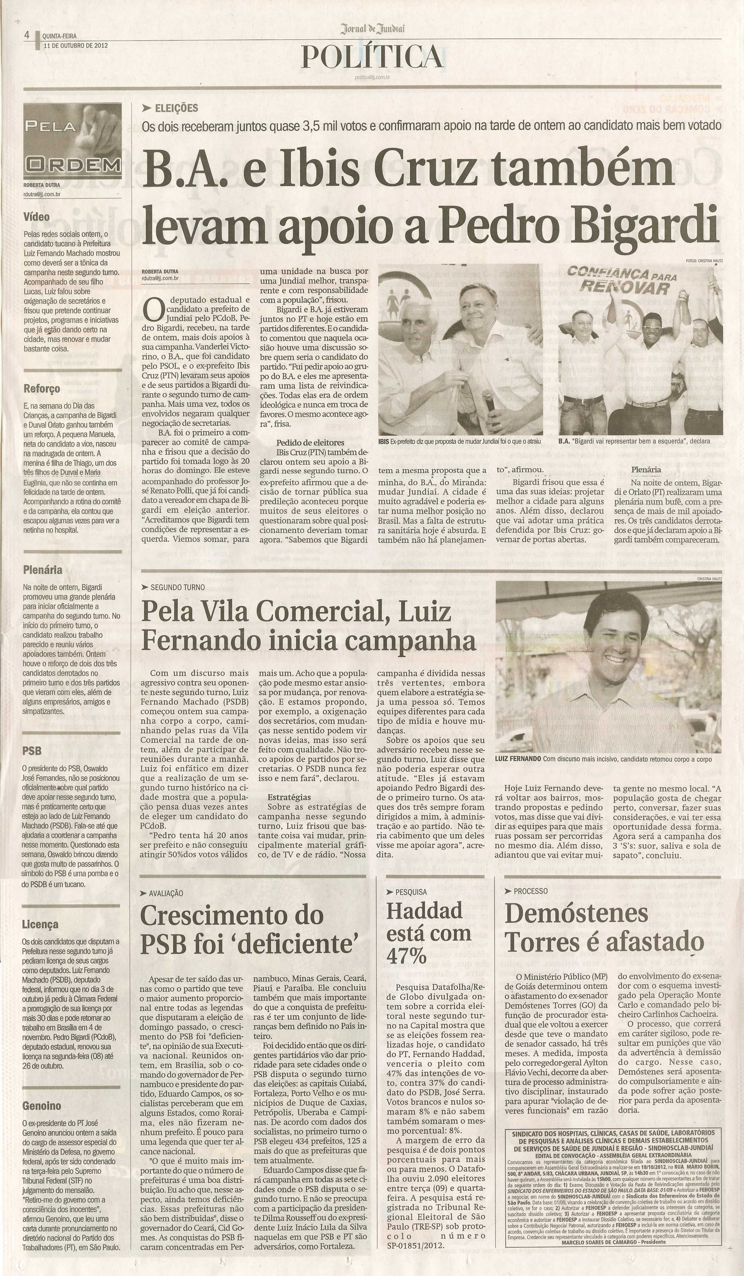 Jornal de Jundiaí - 11/10/2012