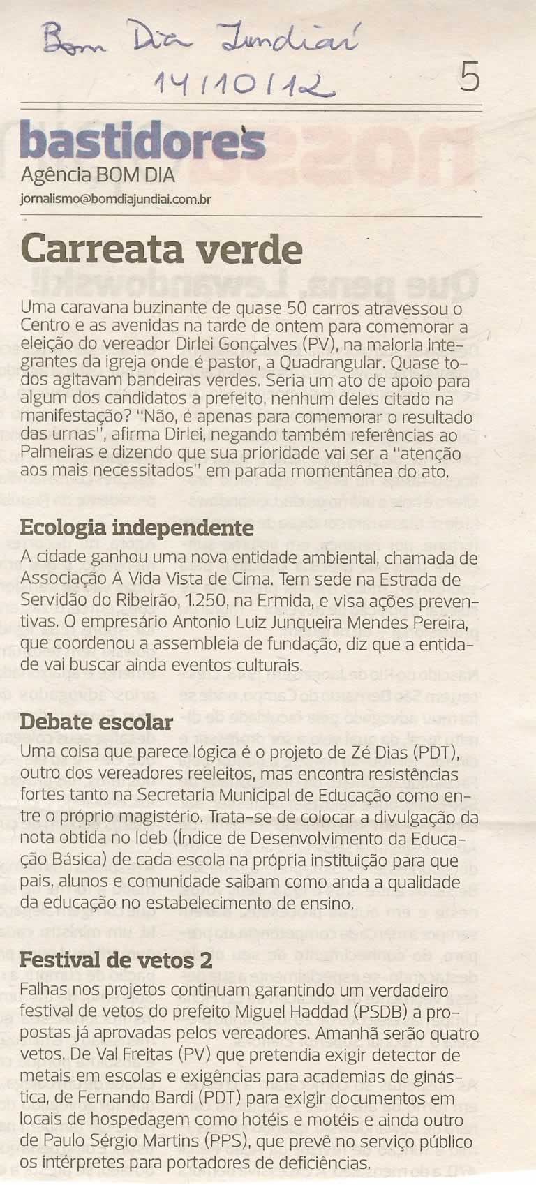 Bom Dia Jundiaí - 14/10/2012
