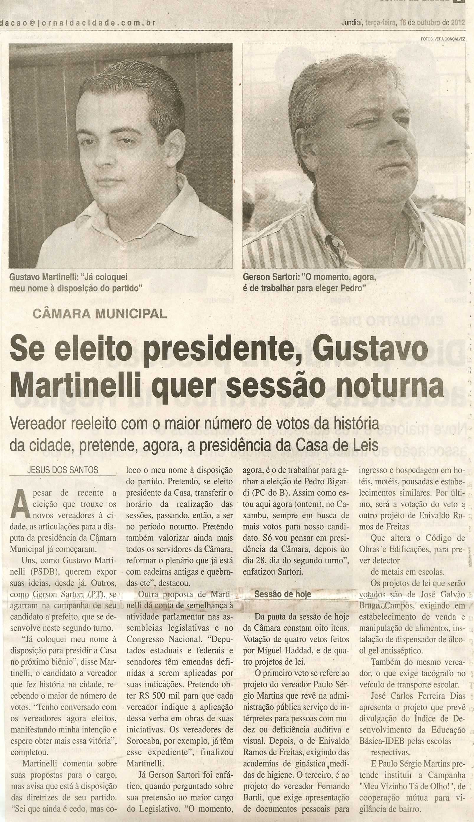 Jornal da Cidade - 16/10/2012