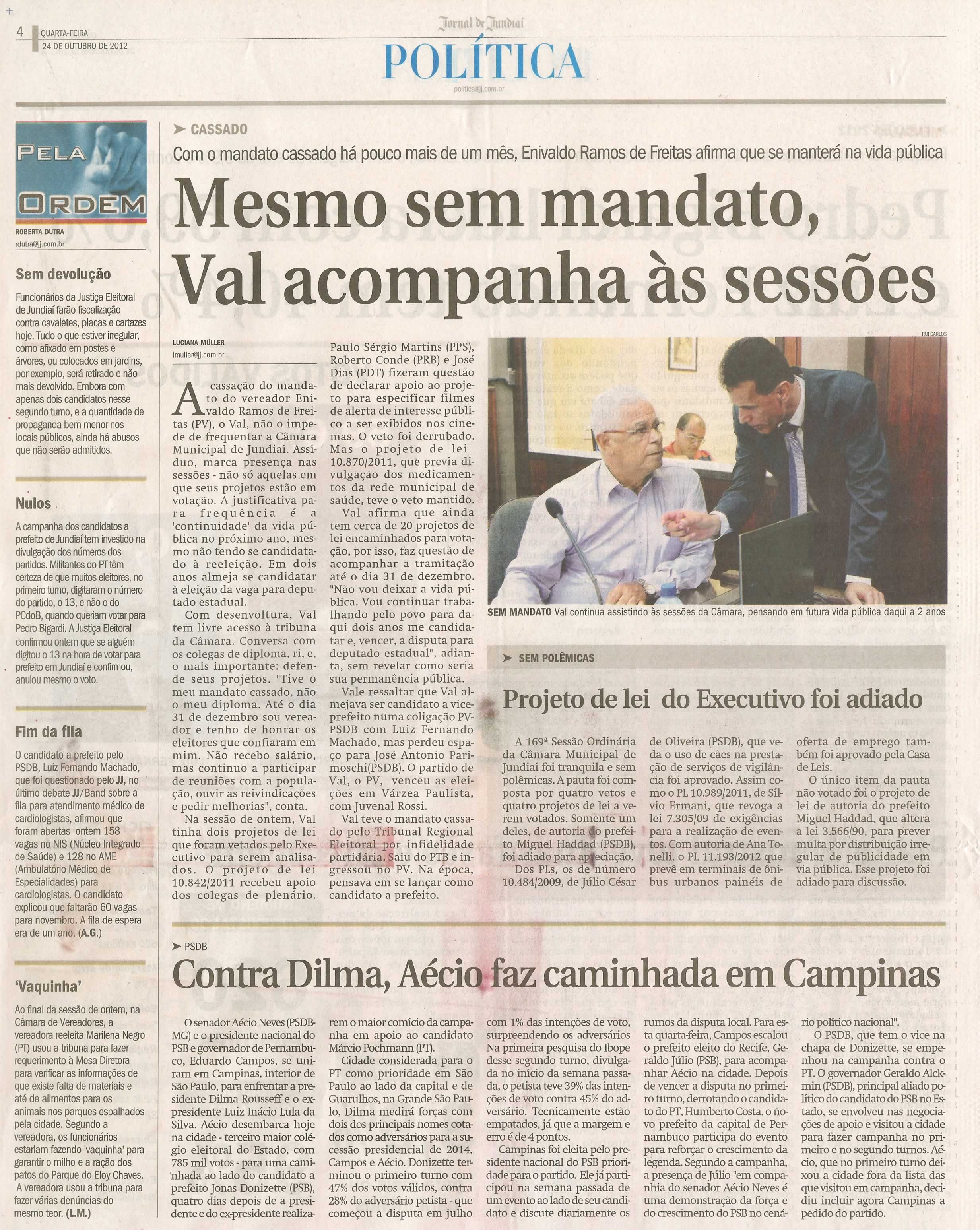 Jornal de Jundiaí - 24/10/2012