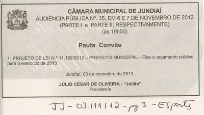 Jornal de Jundiaí - 03/11/2012