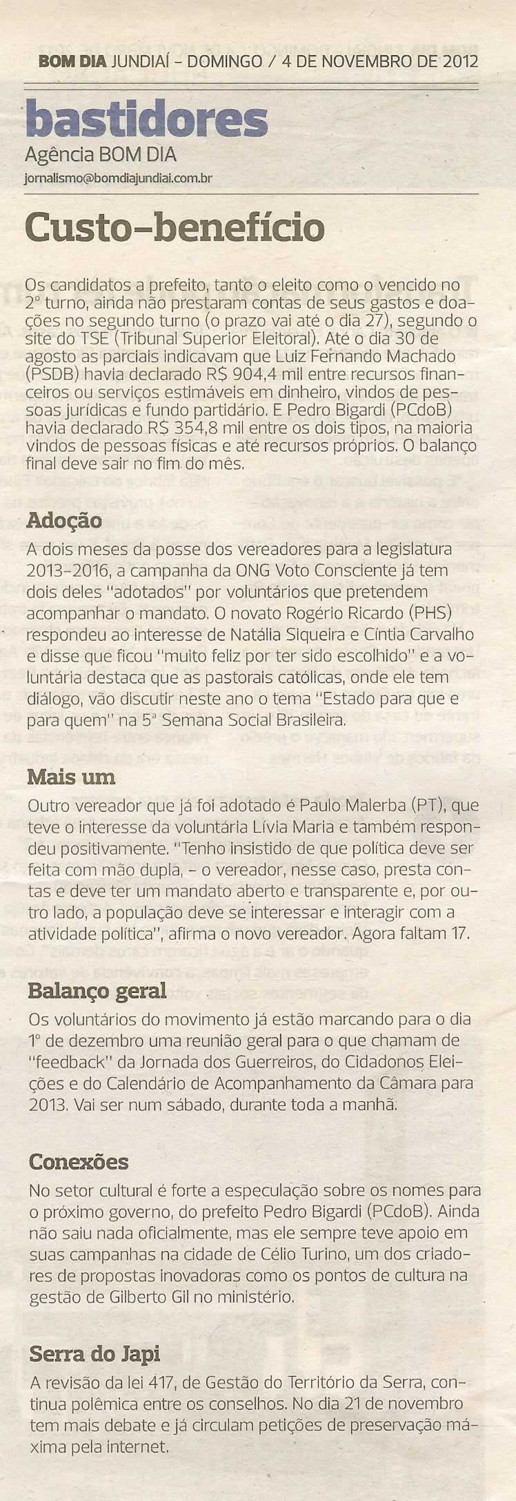 Bom Dia Jundiaí - 04/11/2012