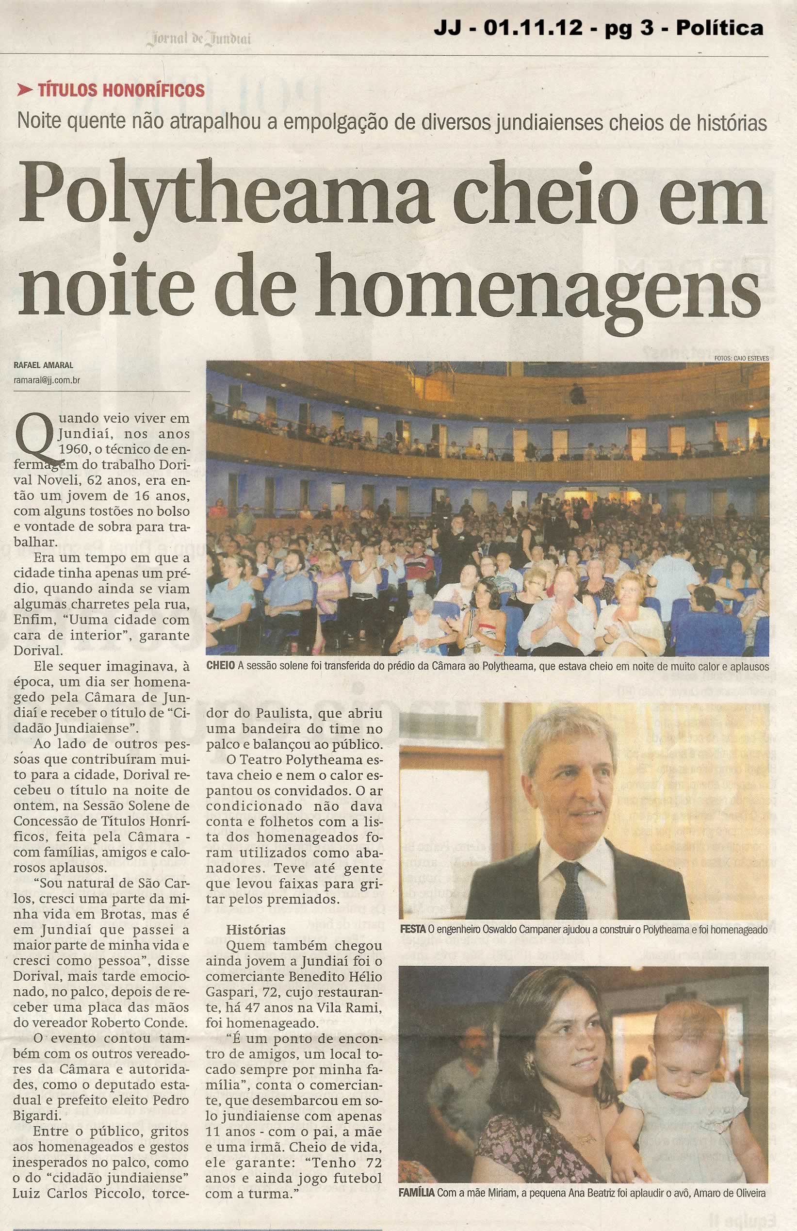 Jornal de Jundiaí - 01/11/2012