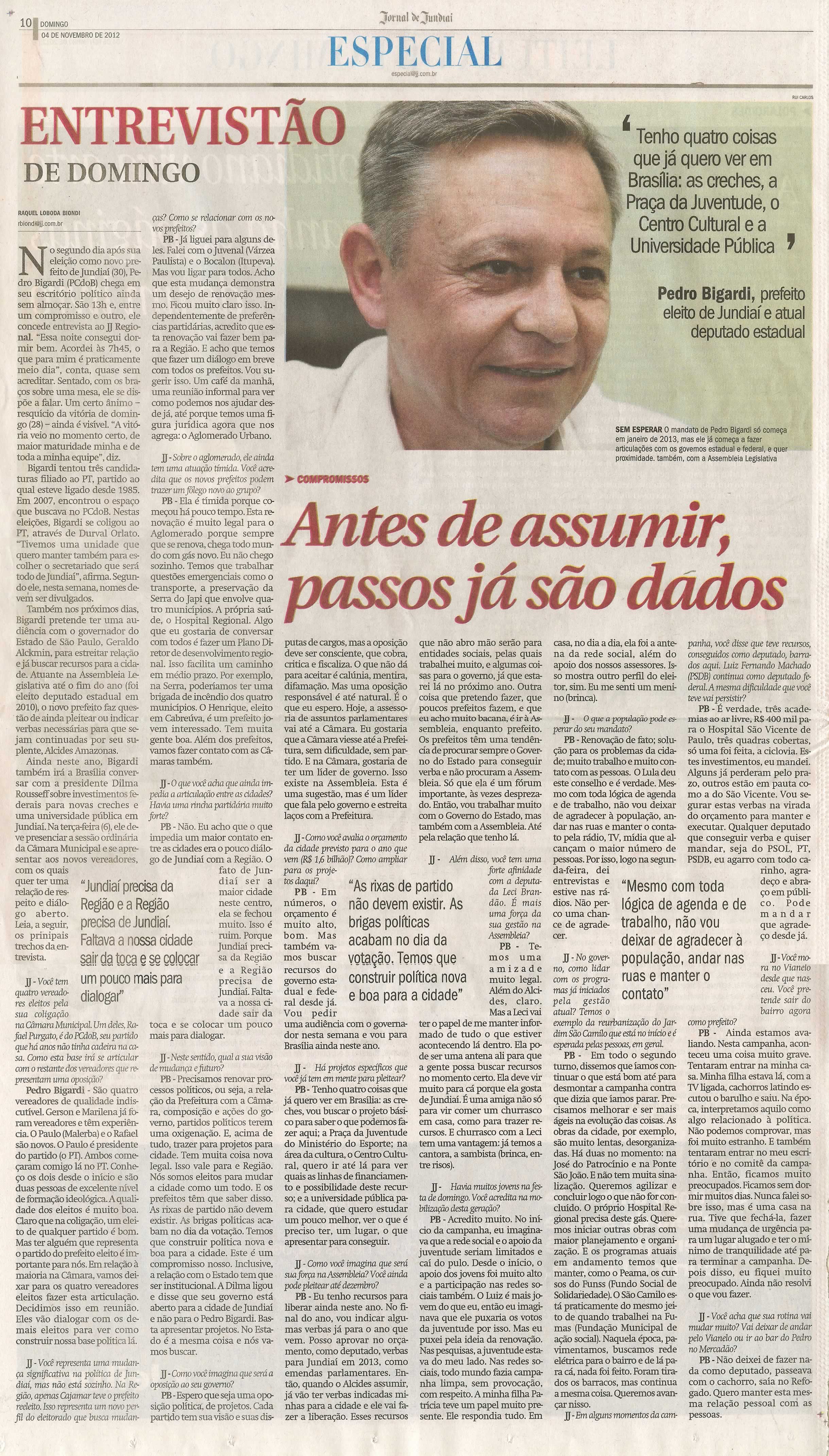 Jornal de Jundiaí - 04/11/2012
