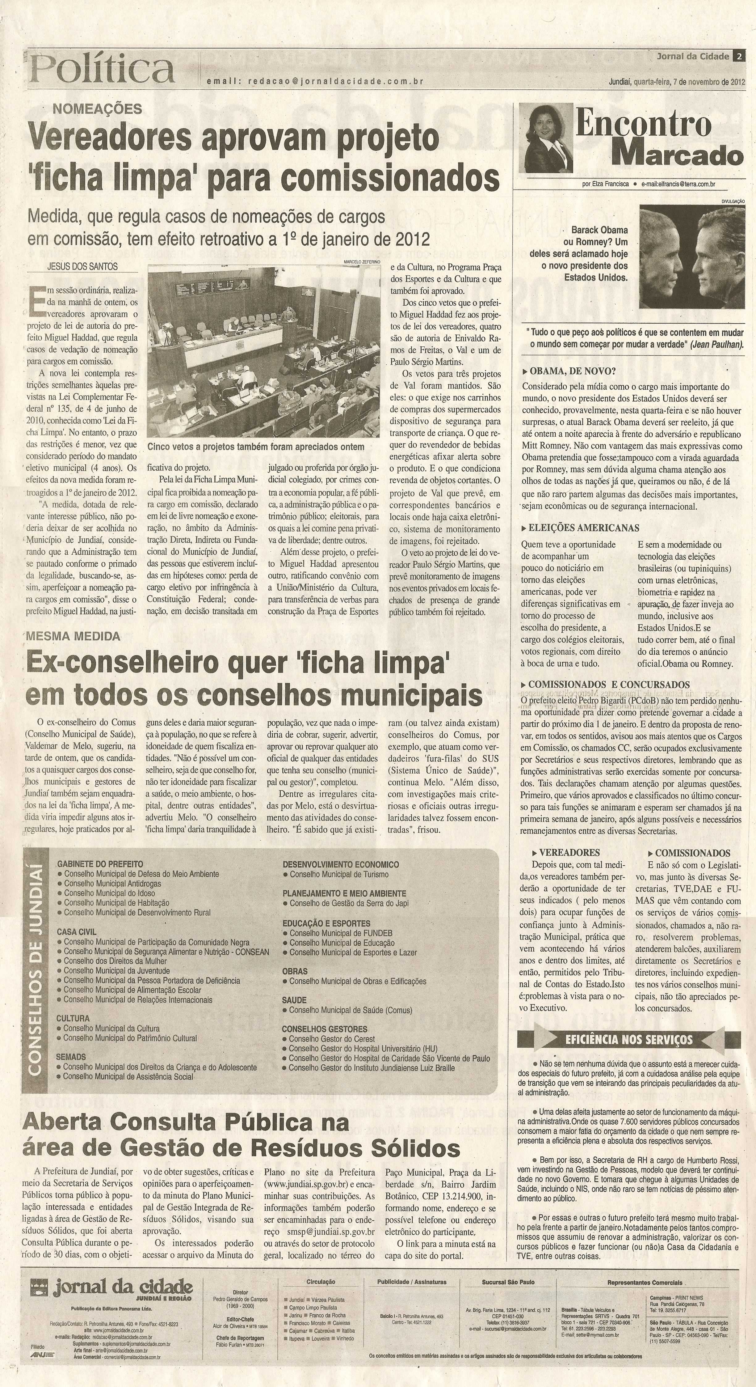 Jornal da Cidade - 07/11/2012