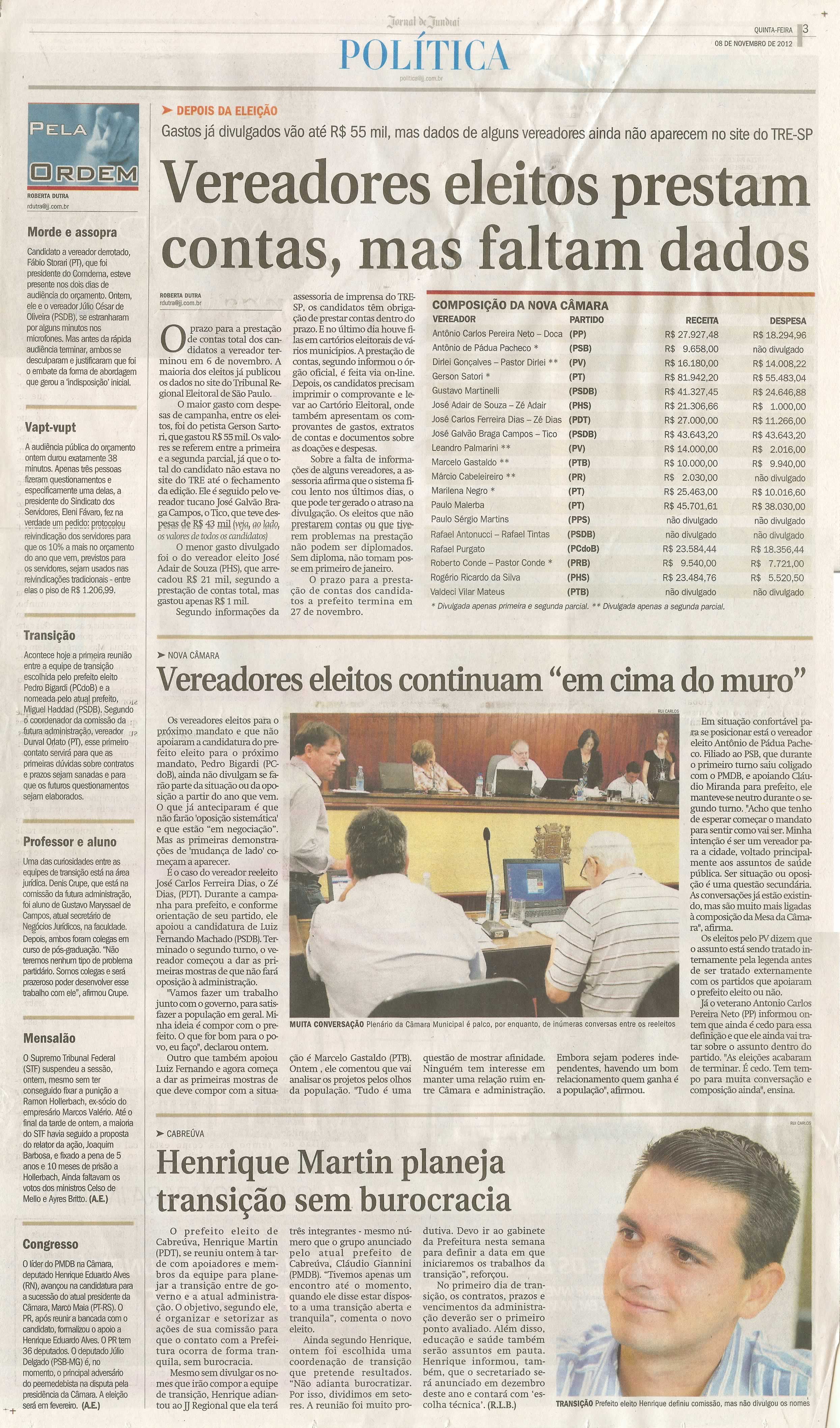 Jornal de Jundiaí - 08/11/2012