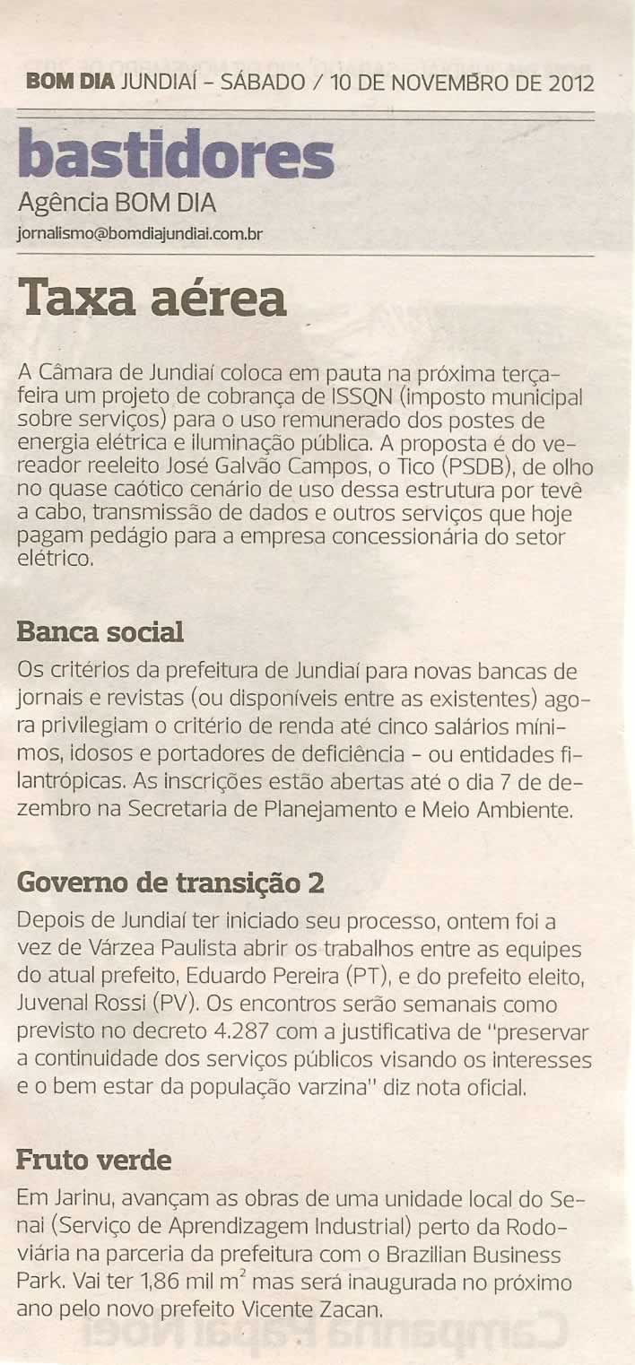 Bom Dia Jundiaí - 10/11/2012