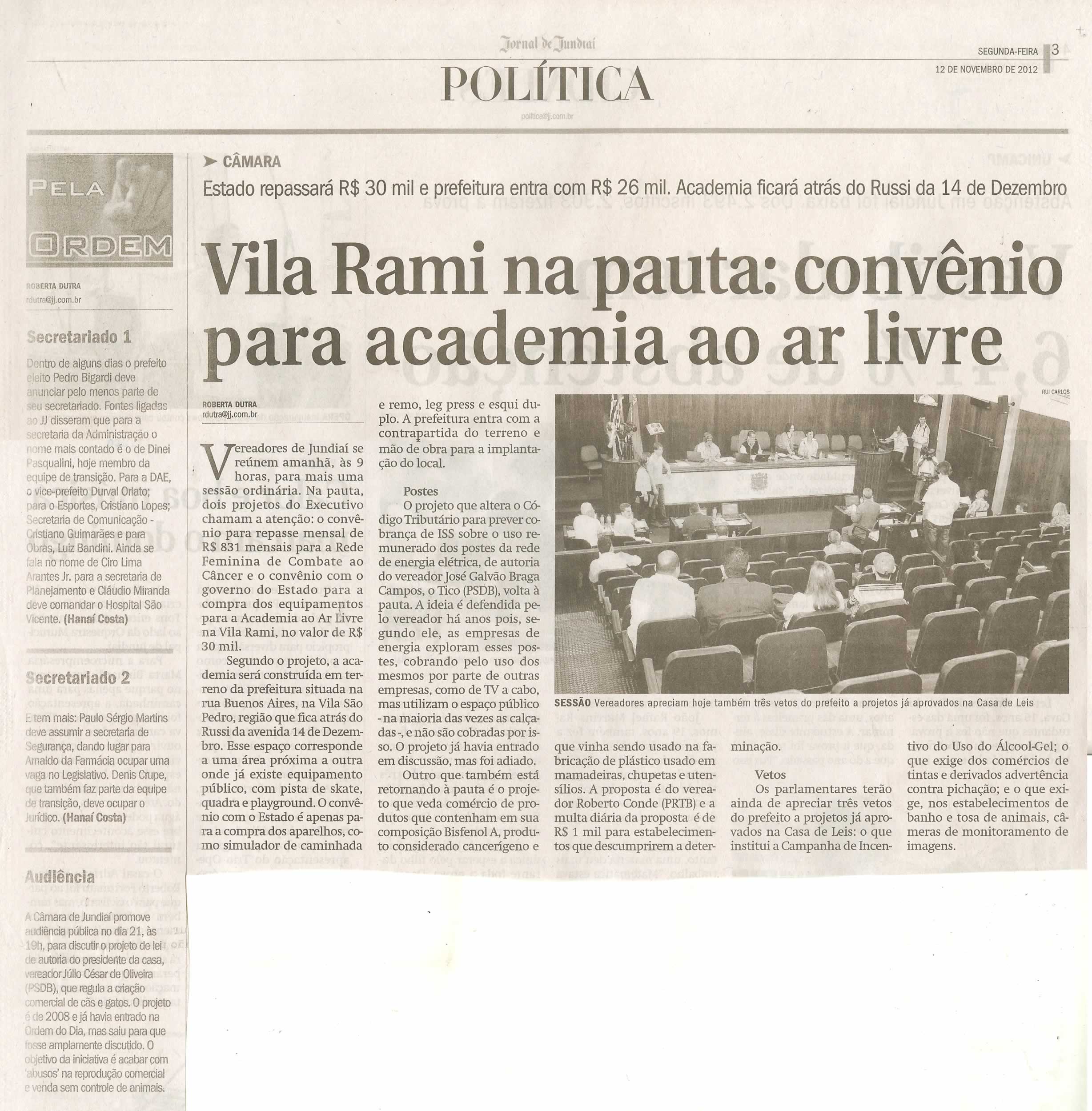 Jornal de Jundiaí - 12/11/2012