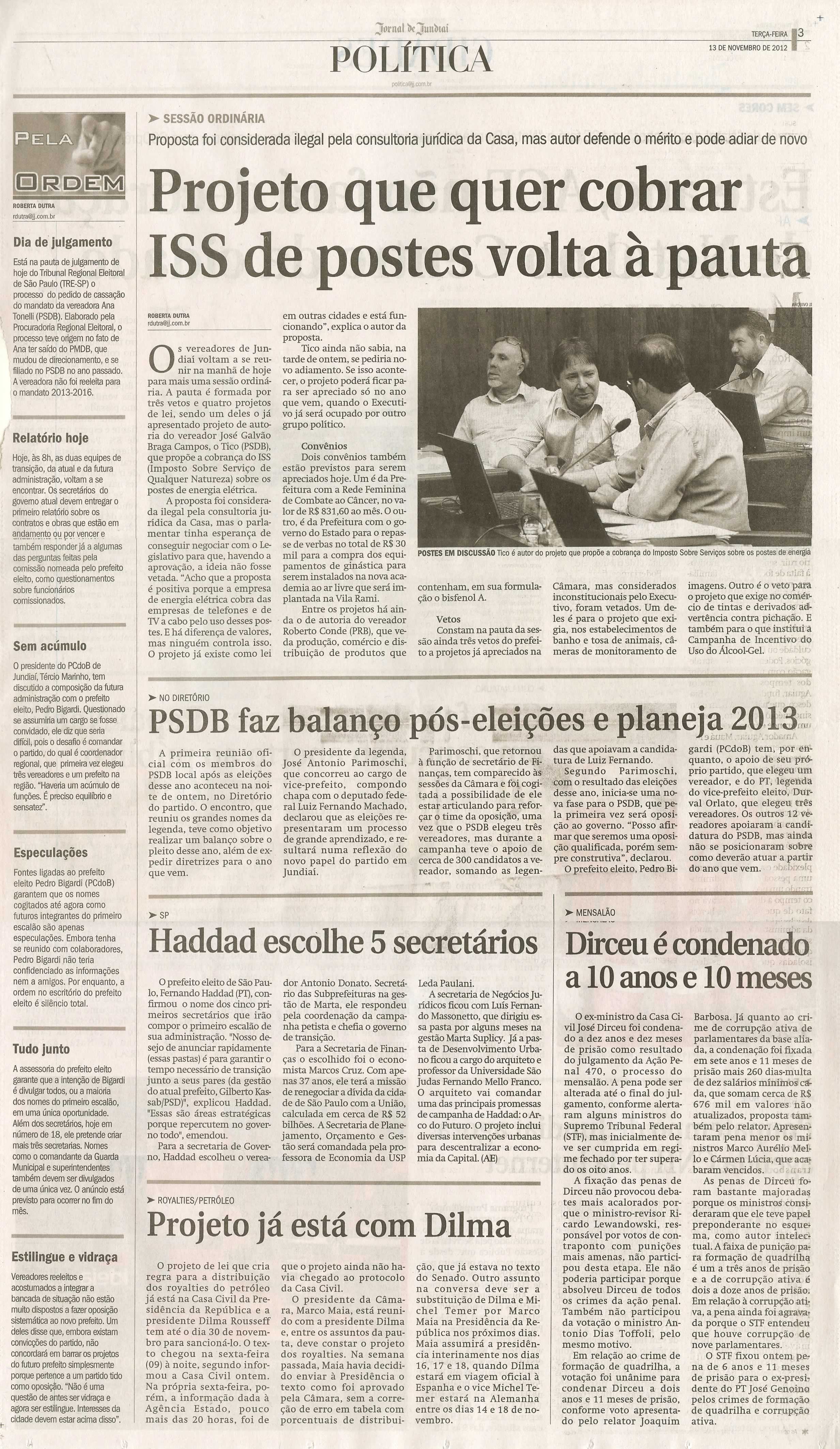 Jornal de Jundiaí - 13/11/2012