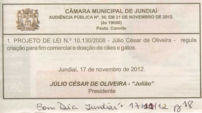 Bom Dia Jundiaí - 17/11/2012
