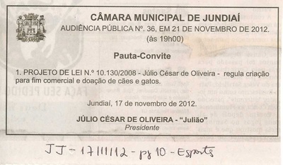 Jornal de Jundiaí - 17/11/2012