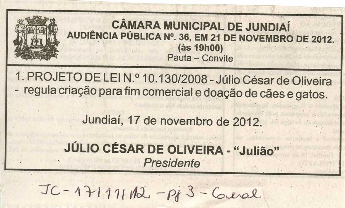 Jornal da Cidade - 17/11/2012