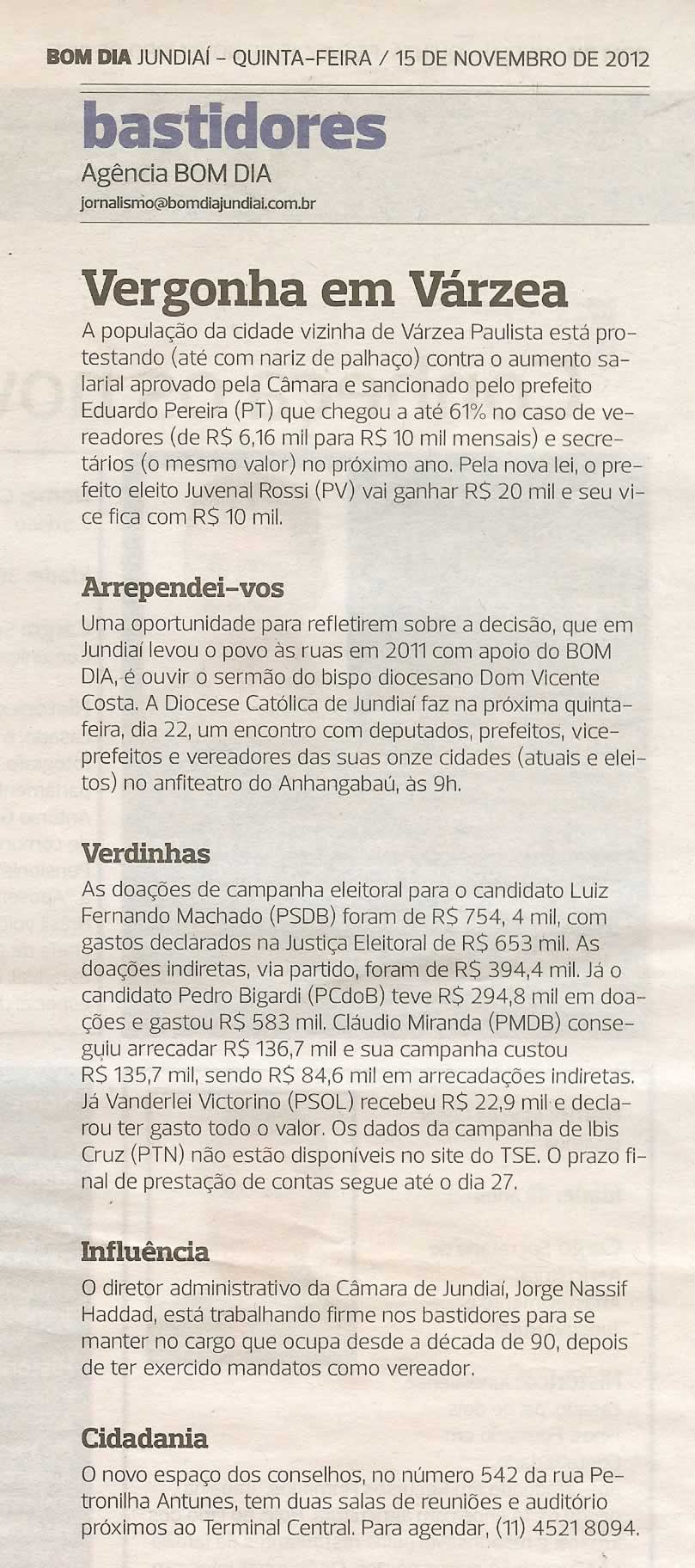 Bom Dia Jundiaí - 15/11/2012