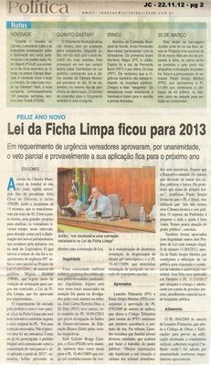 Jornal da Cidade - 22/11/2012