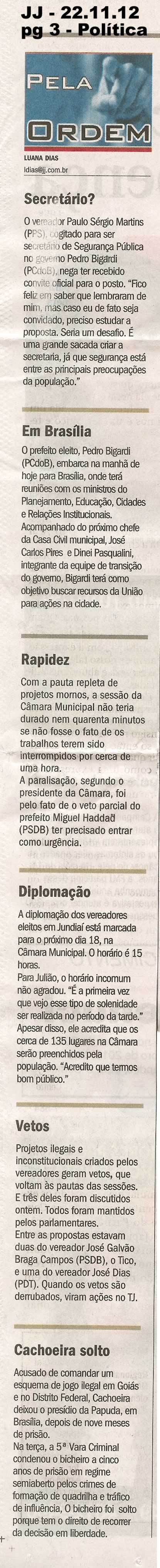 Jornal de Jundiaí - 22/11/2012