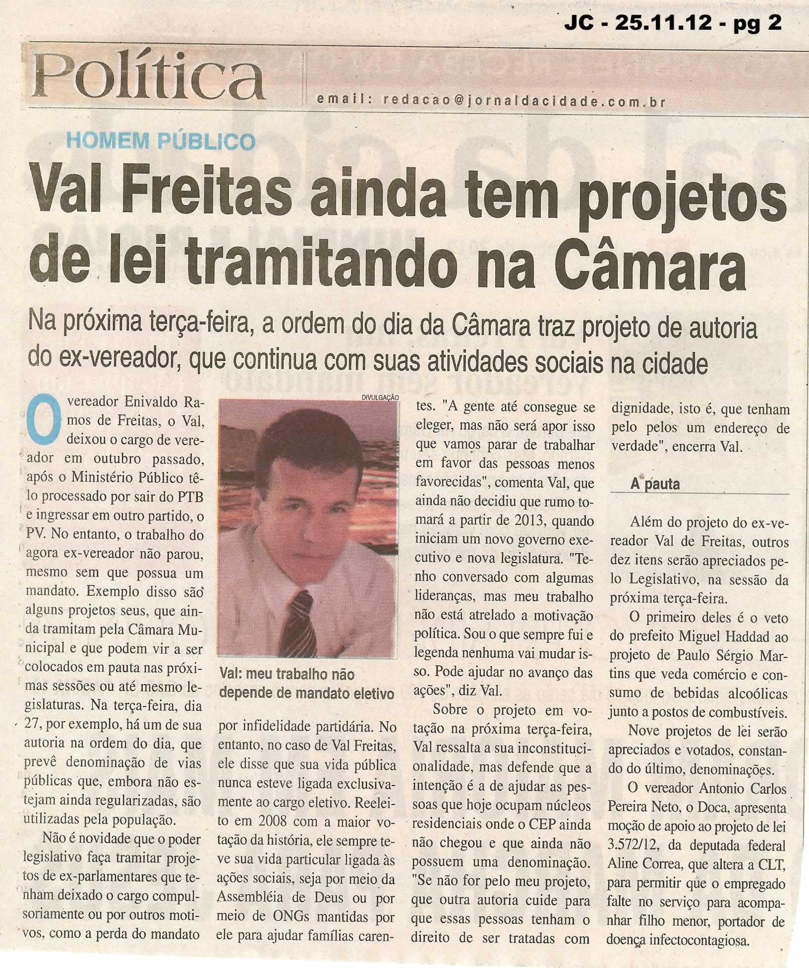 Jornal da Cidade - 25/11/2012