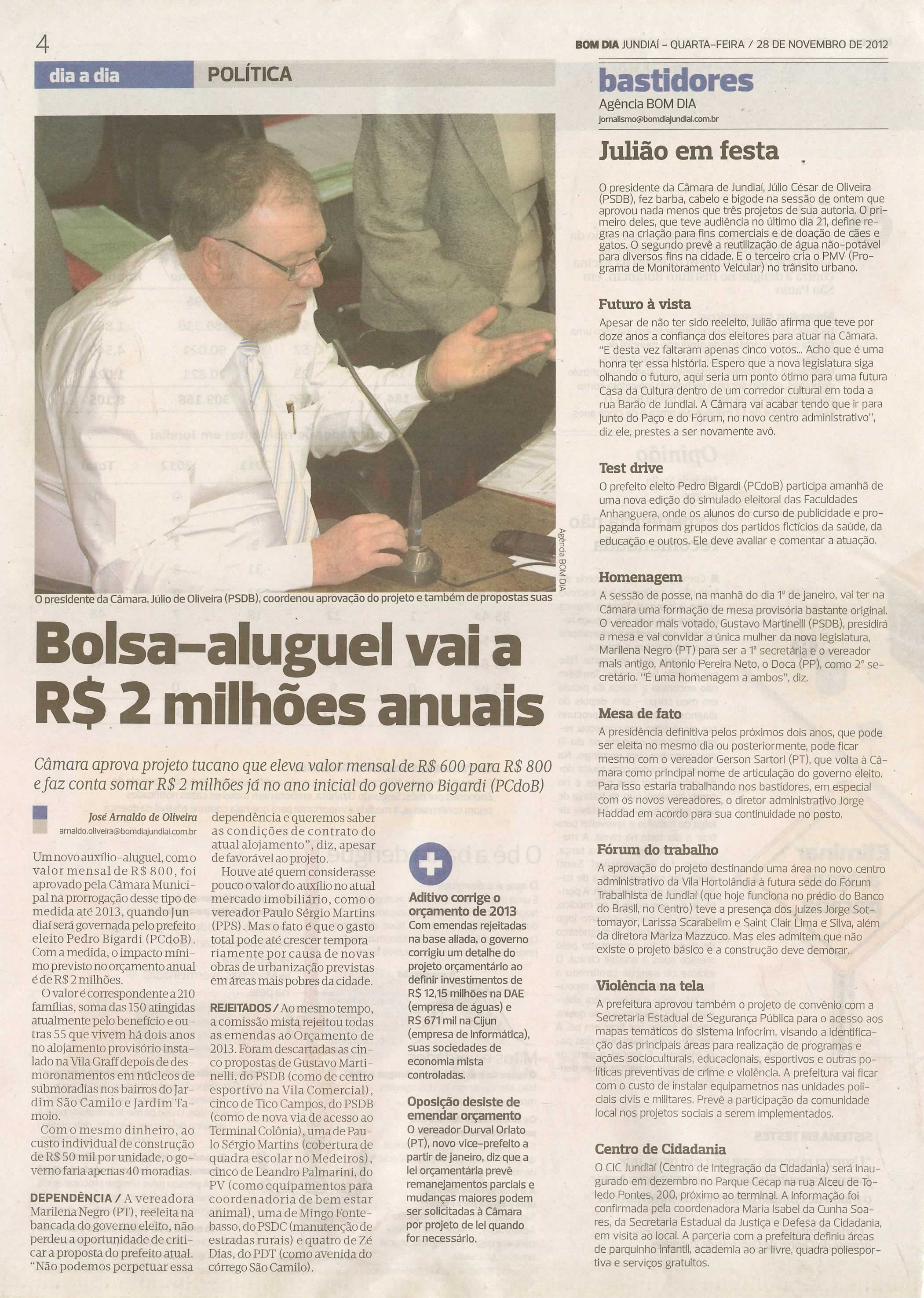 Bom Dia Jundiaí - 28/11/2012
