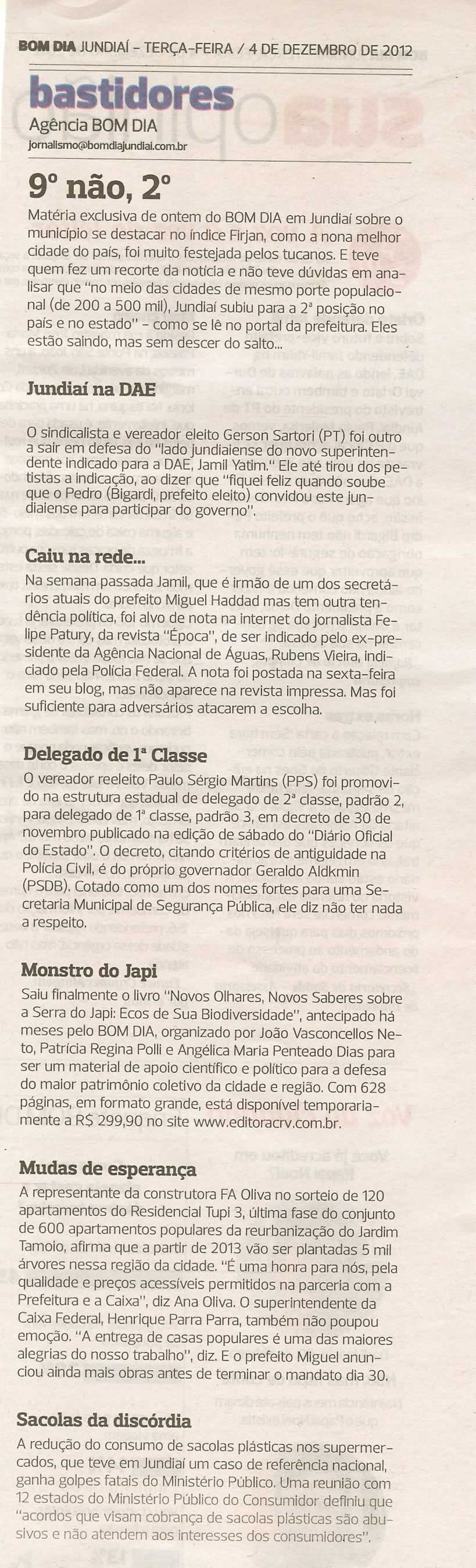 Bom Dia Jundiaí - 04/12/2012