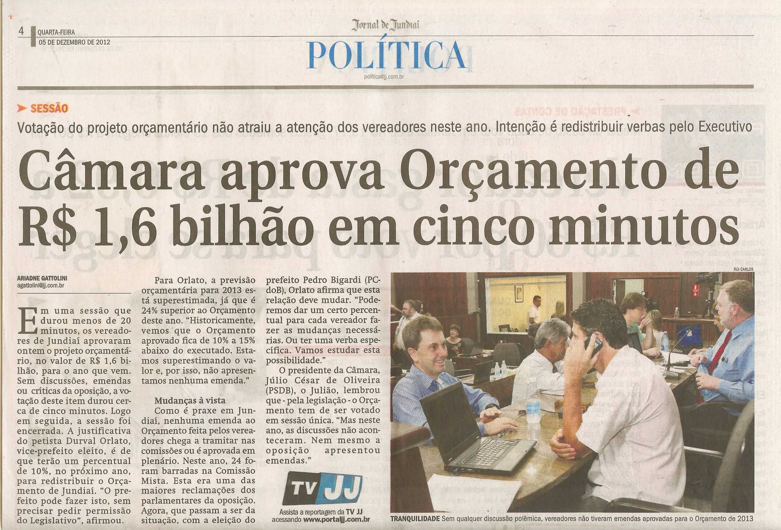 Jornal de Jundiaí - 05/12/2012