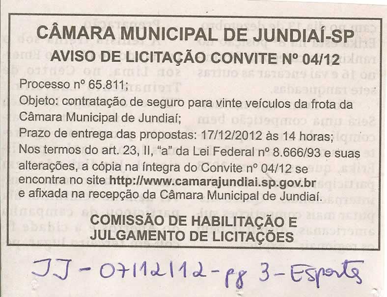 Jornal de Jundiaí - 07/12/2012