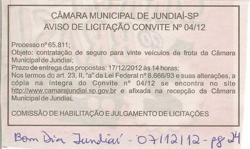 Bom Dia Jundiaí - 07/12/2012