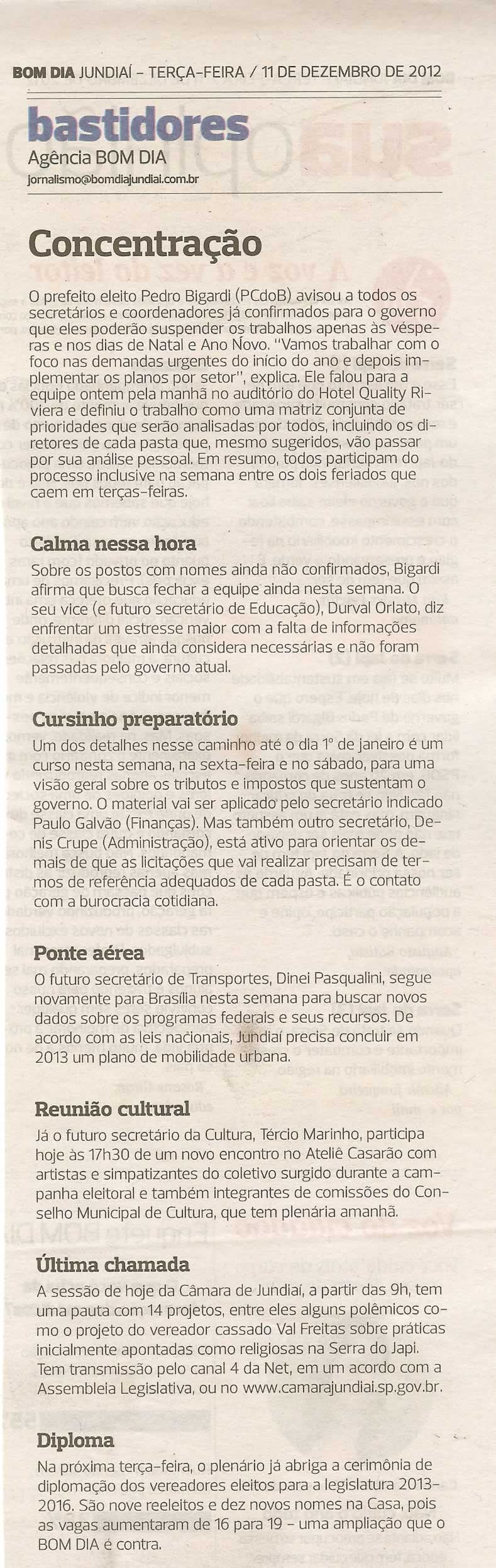Bom Dia Jundiaí - 11/12/2012