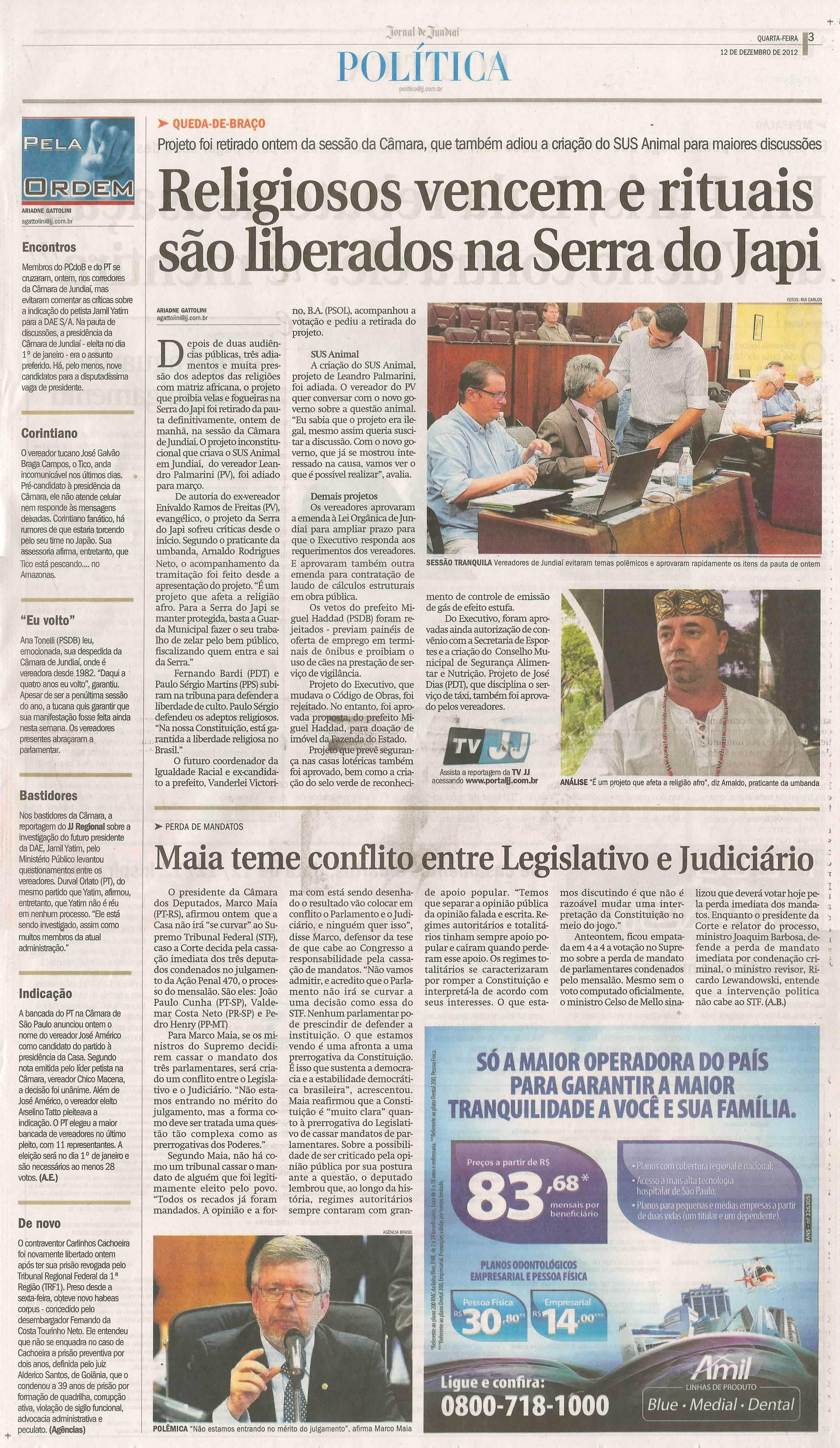 Jornal de Jundiaí - 12/12/2012