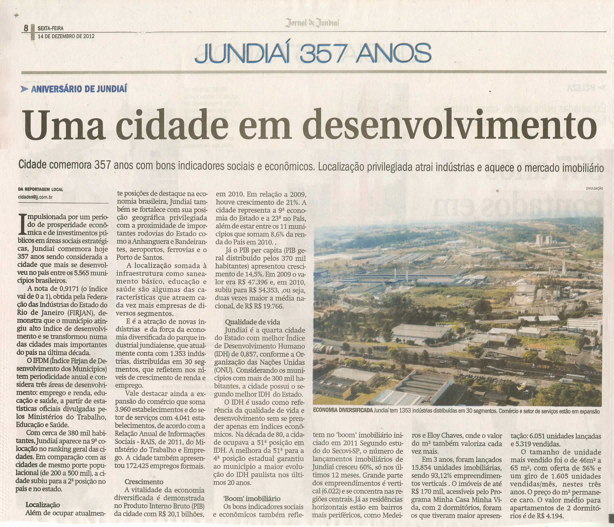Jornal de Jundiaí - 14/12/2012
