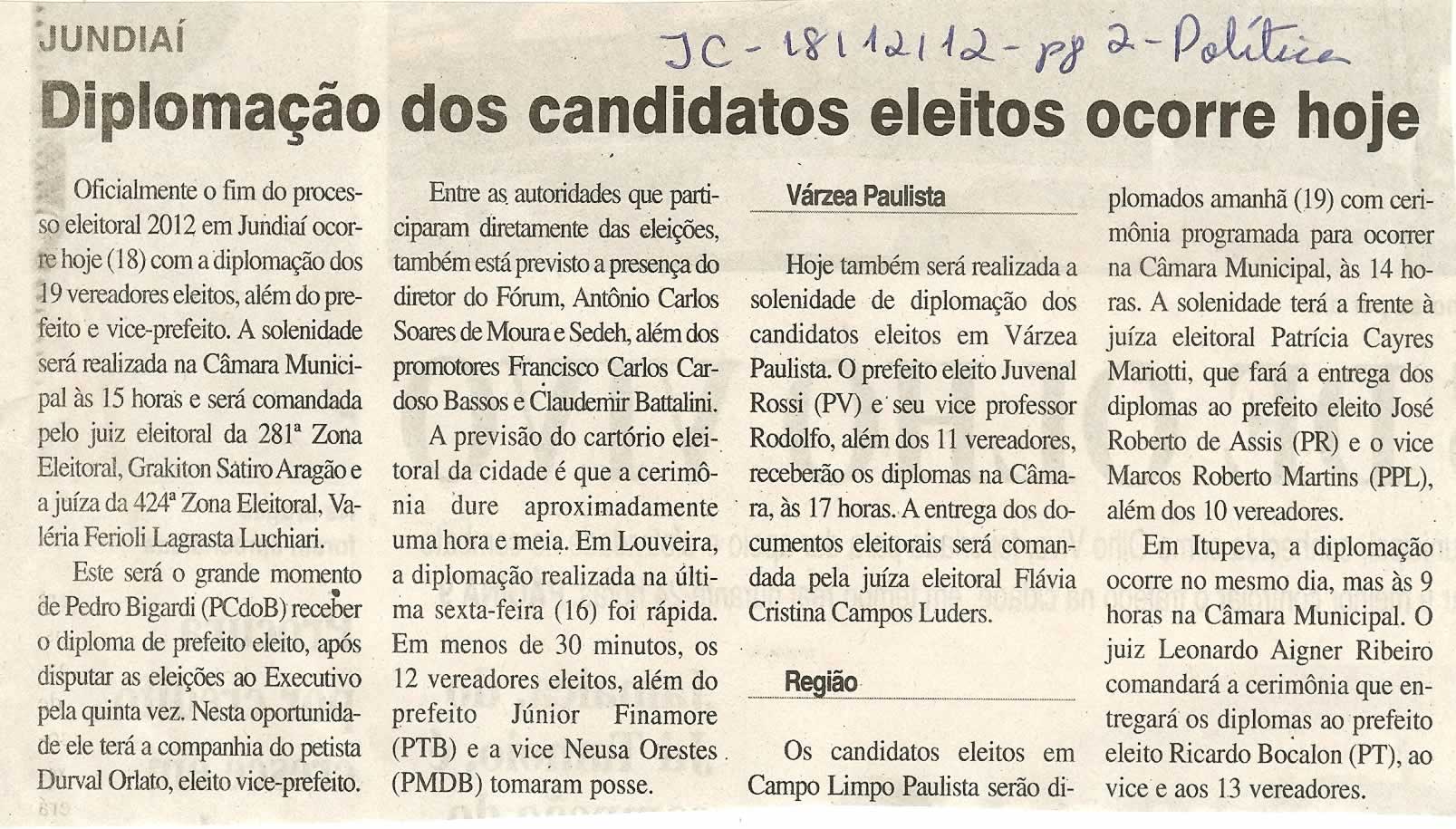 Jornal da Cidade - 18/12/2012