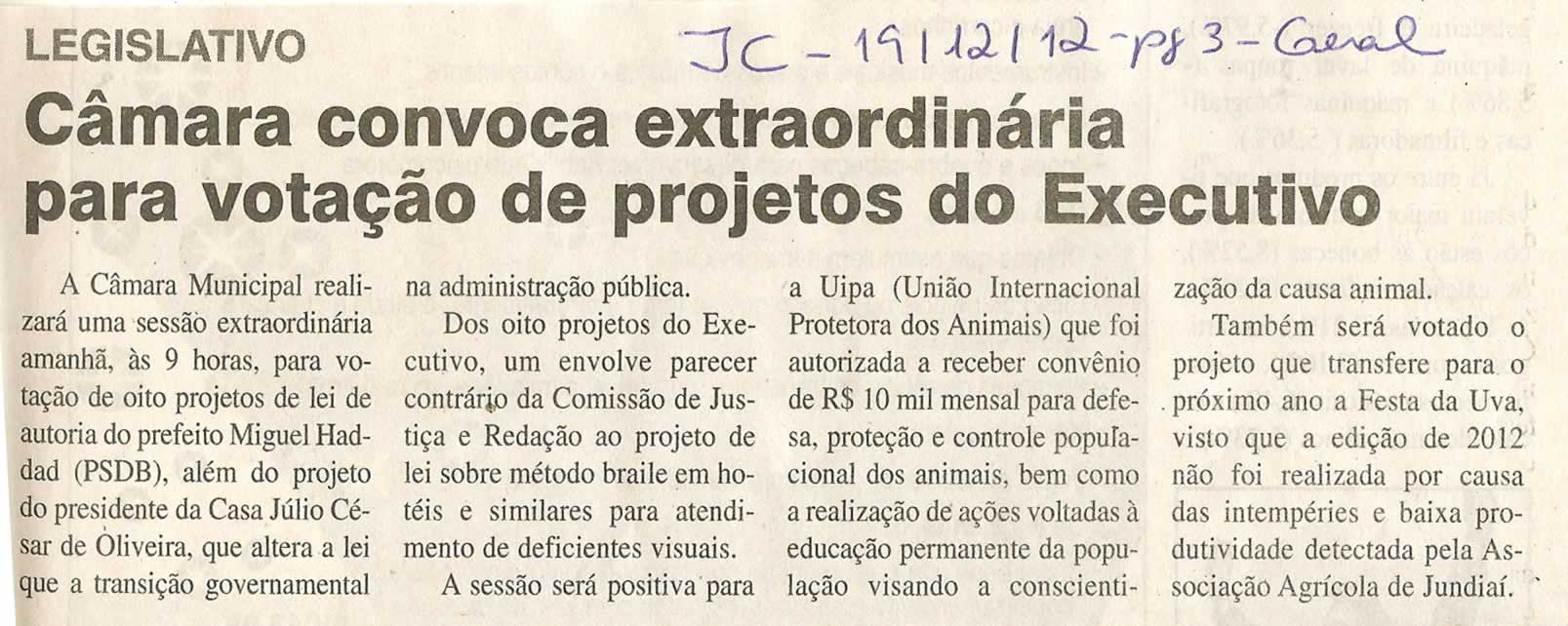 Jornal da Cidade - 19/12/2012