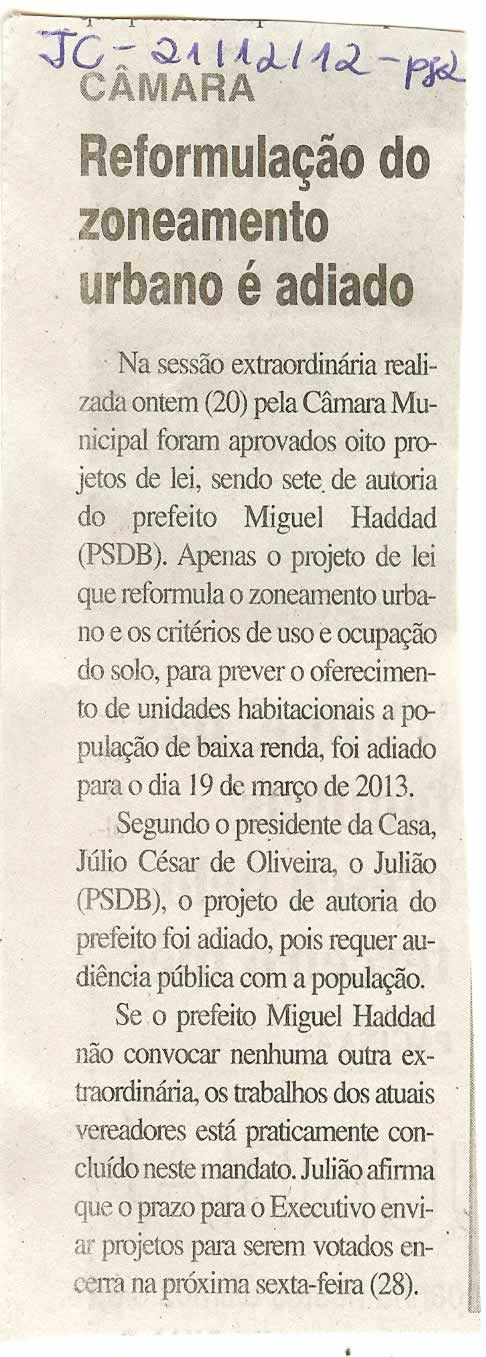 Jornal da Cidade - 21/12/2012