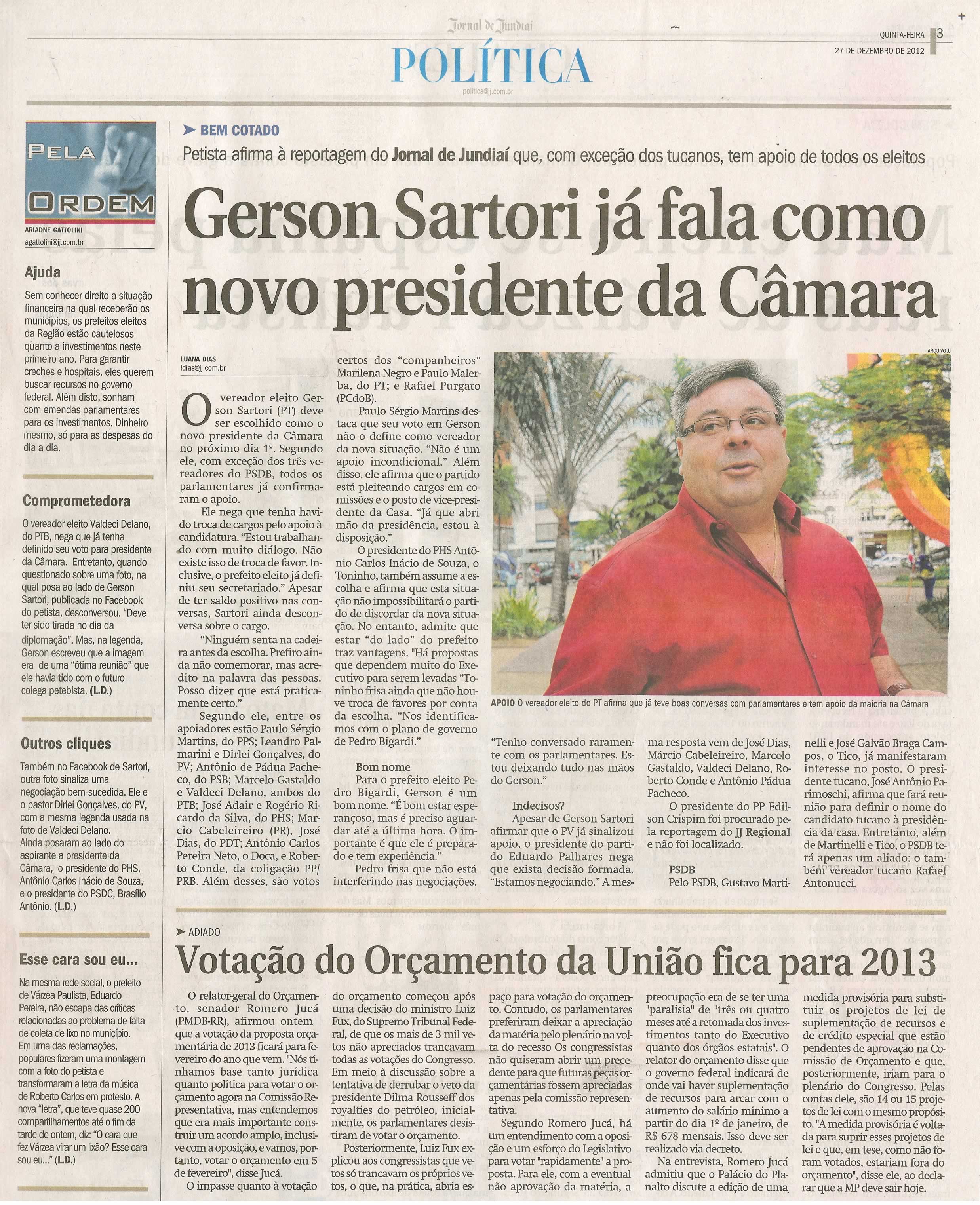 Jornal de Jundiaí - 27/12/2012