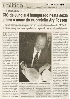 Jornal da Cidade - 28/12/2012