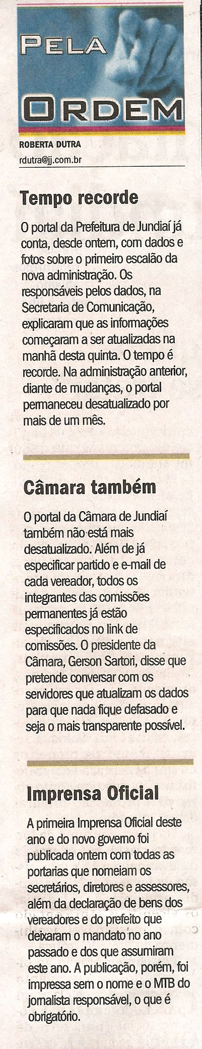 Jornal de Jundiaí - 05/01/2013