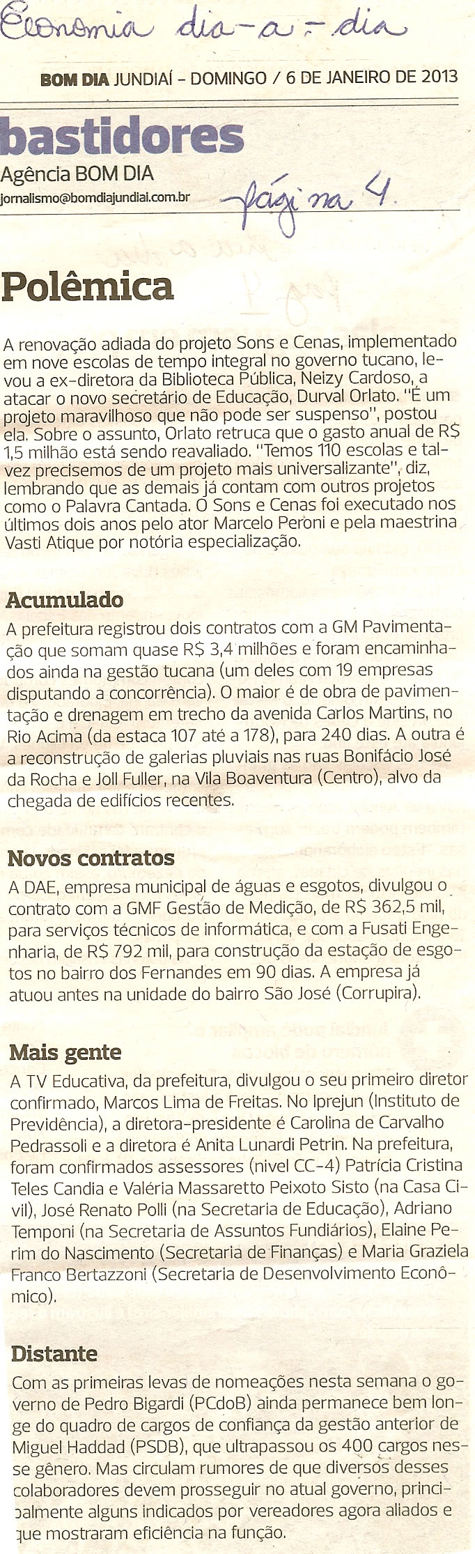 Bom Dia Jundiaí - 06/01/2013