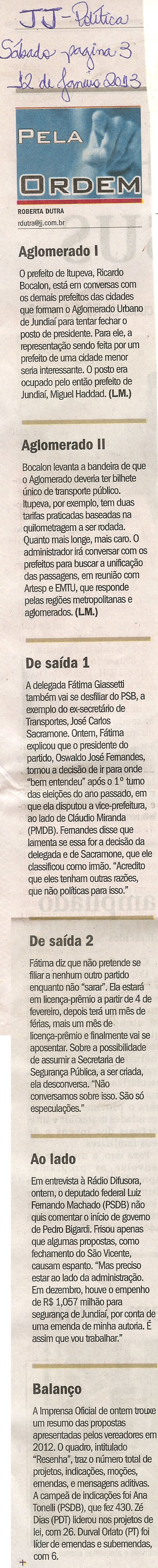 Bom Dia Jundiaí - 12/01/2013